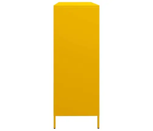 Puhvetkapp Sinepikollane 135X39X103,5 Cm Külmvaltsitud Teras Puhvetkapp Sinepikollane 135X39X103,5 Cm Külmvaltsitud Teras