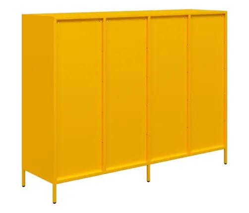 Puhvetkapp Sinepikollane 135X39X103,5 Cm Külmvaltsitud Teras Puhvetkapp Sinepikollane 135X39X103,5 Cm Külmvaltsitud Teras
