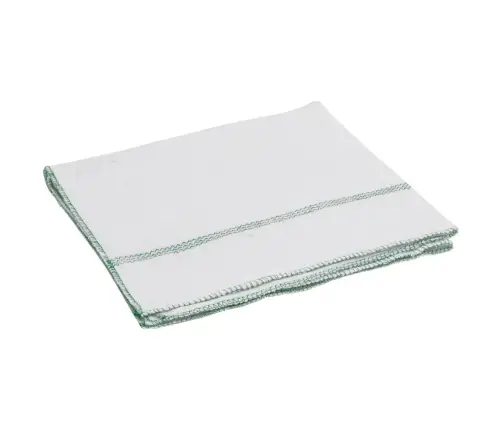 Valymo Šluostės 10Vnt., Baltos Su Žaliomis Juostelėmis, 50X60Cm