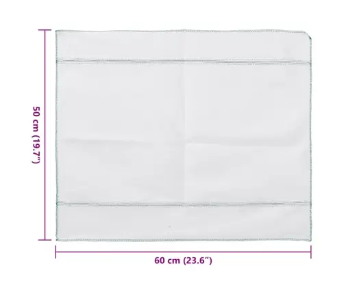 Valymo Šluostės 10Vnt., Baltos Su Žaliomis Juostelėmis, 50X60Cm