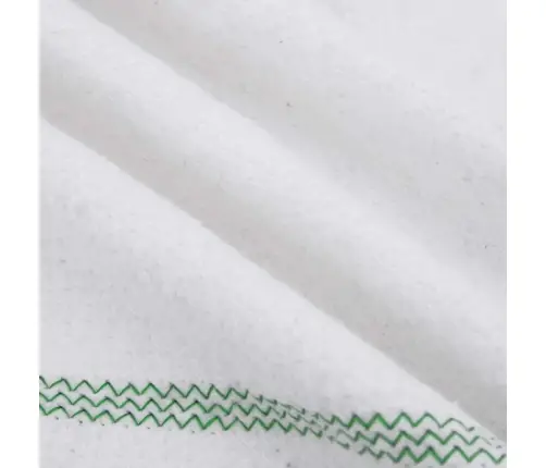 Valymo Šluostės 10Vnt., Baltos Su Žaliomis Juostelėmis, 50X60Cm