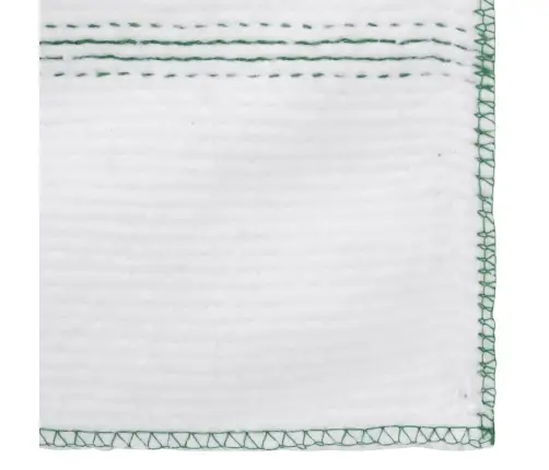 Valymo Šluostės 10Vnt., Baltos Su Žaliomis Juostelėmis, 50X60Cm