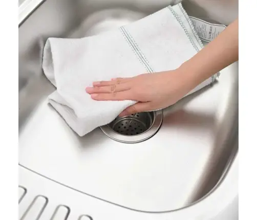 Tīrīšanas Lupatiņas, 50 Gab., Baltas Ar Zaļām Svītrām, 50X60 Cm Vidaxl