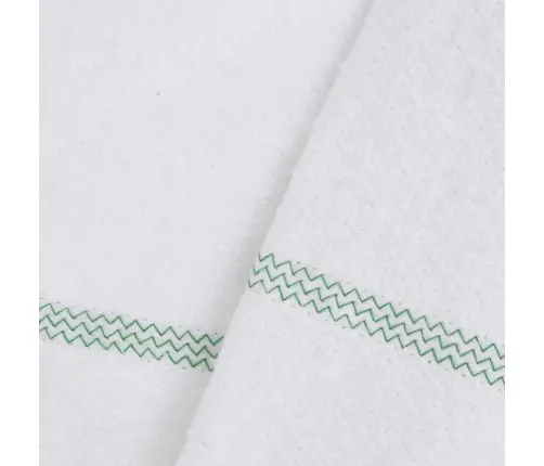 Tīrīšanas Lupatiņas, 50 Gab., Baltas Ar Zaļām Svītrām, 50X60 Cm Vidaxl