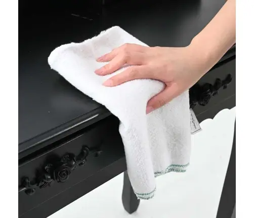 Tīrīšanas Lupatiņas, 50 Gab., Baltas Ar Zaļām Svītrām, 50X60 Cm Vidaxl