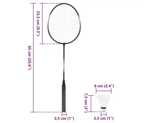 Badmintona Komplekts Ar 2 Raketēm, 292X30X152 Cm Vidaxl