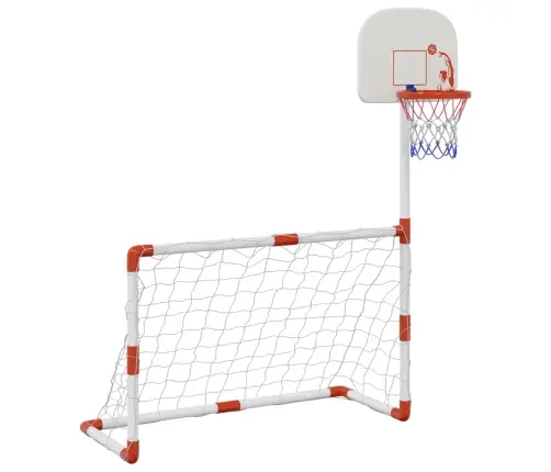 Bērnu Futbola Un Basketbola Komplekts Ar Bumbām 98X50X70 Cm Vidaxl