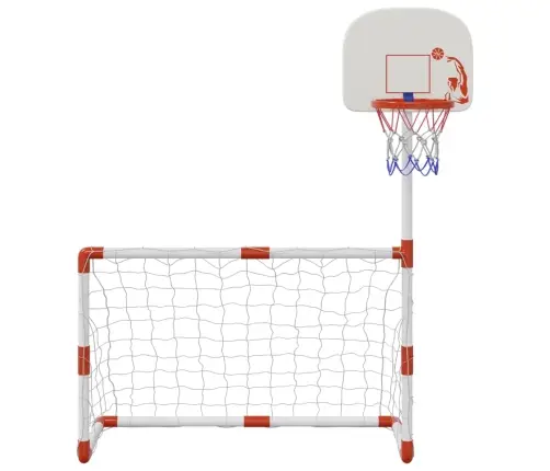 Bērnu Futbola Un Basketbola Komplekts Ar Bumbām 98X50X70 Cm Vidaxl