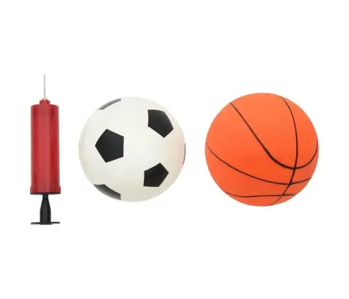 Bērnu Futbola Un Basketbola Komplekts Ar Bumbām 98X50X70 Cm Vidaxl