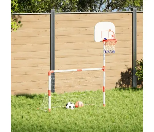 Bērnu Futbola Un Basketbola Komplekts Ar Bumbām 98X50X70 Cm Vidaxl