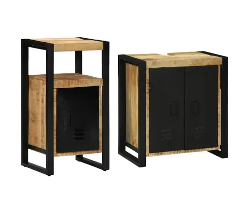 Vannas Istabas Mēbeļu Komplekts Ar Plauktu Ar Uzglabāšanu Ar Durvīm 2 Pcs Vidaxl