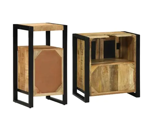 Vannas Istabas Mēbeļu Komplekts Ar Plauktu Ar Uzglabāšanu Ar Durvīm 2 Pcs Vidaxl