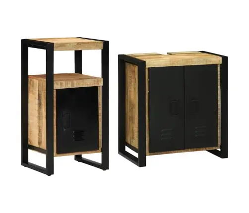 Vannas Istabas Mēbeļu Komplekts Ar Plauktu Ar Uzglabāšanu Ar Durvīm 2 Pcs Vidaxl