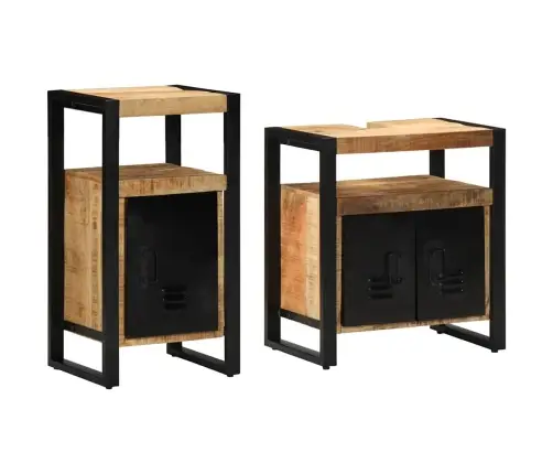 Vannas Istabas Mēbeļu Komplekts Ar Uzglabāšanu Ar Durvīm 2 Pcs Vidaxl