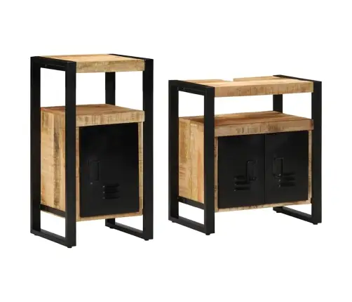 Vannas Istabas Mēbeļu Komplekts Ar Uzglabāšanu Ar Durvīm 2 Pcs Vidaxl