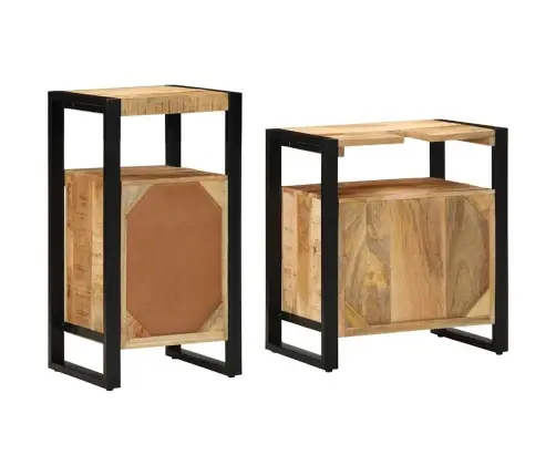 Vannas Istabas Mēbeļu Komplekts Ar Uzglabāšanu Ar Durvīm 2 Pcs Vidaxl