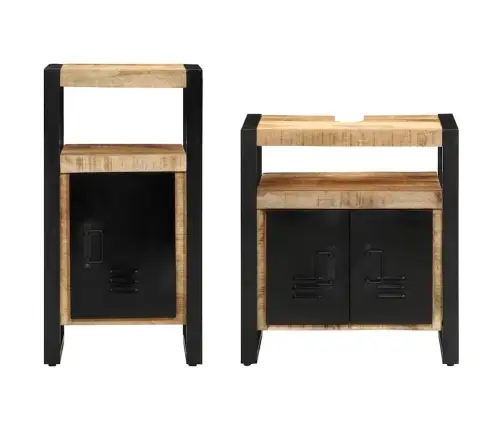 Vannas Istabas Mēbeļu Komplekts Ar Uzglabāšanu Ar Durvīm 2 Pcs Vidaxl