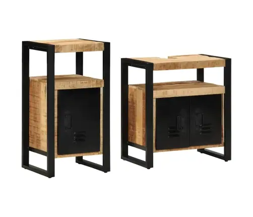 Vannas Istabas Mēbeļu Komplekts Ar Uzglabāšanu Ar Durvīm 2 Pcs Vidaxl