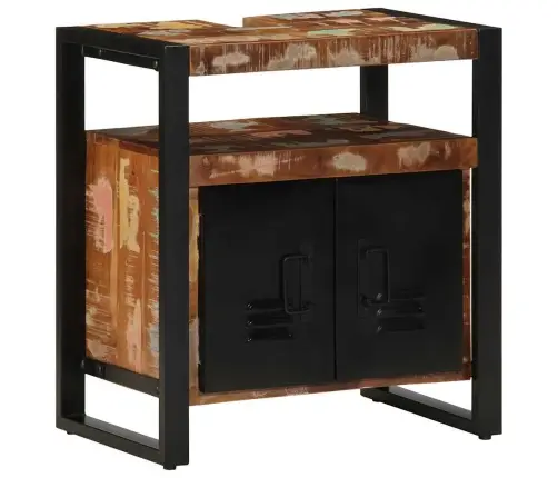 Vannas Istabas Mēbeļu Komplekts 3 Pcs Ciets Atjaunots Koks Vidaxl