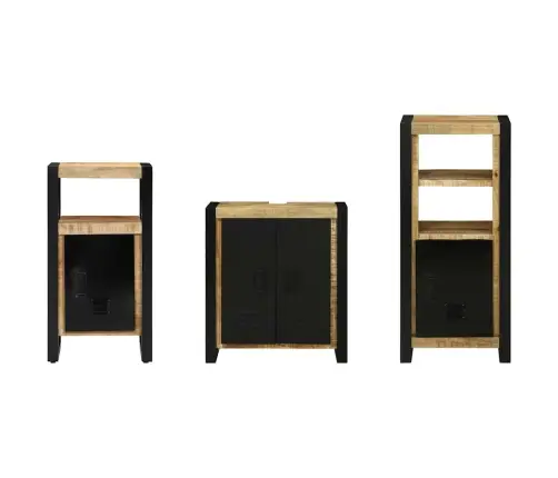 Vannas Istabas Mēbeļu Komplekts 3 Pcs Brūna Cieta Mango Koksne Vidaxl Vannas Istabas Mēbeļu Komplekts 3 Pcs Brūna Cieta Mango Koksne Vidaxl