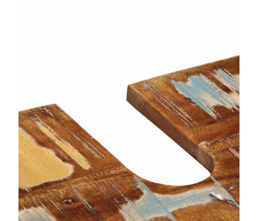 Vonios Baldų Rinkinys Su Lentyna 3 Pcs Kieta Atnaujinta Mediena