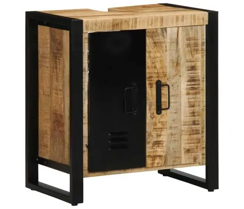 Vannas Istabas Mēbeļu Komplekts 4 Pcs Brūna Cieta Mango Koksne Vidaxl