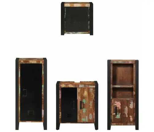 Vannas Istabas Mēbeļu Komplekts 4 Pcs Ciets Atjaunots Koks Vidaxl Vannas Istabas Mēbeļu Komplekts 4 Pcs Ciets Atjaunots Koks Vidaxl