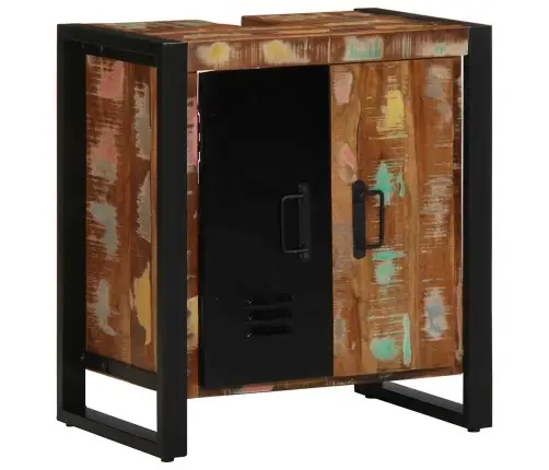 Vonios Baldų Rinkinys Su Lentyna 4 Pcs Kieta Atnaujinta Mediena Vonios Baldų Rinkinys Su Lentyna 4 Pcs Kieta Atnaujinta Mediena