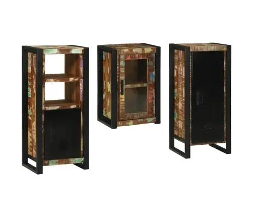 Vannas Istabas Mēbeļu Komplekts 3 Pcs Ciets Atjaunots Koks Vidaxl