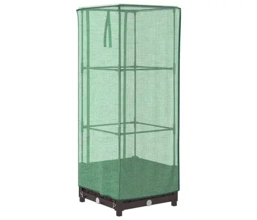 Paaugstināta Puķu Kaste Ar Pārsegu, 40X40X123 Cm Vidaxl