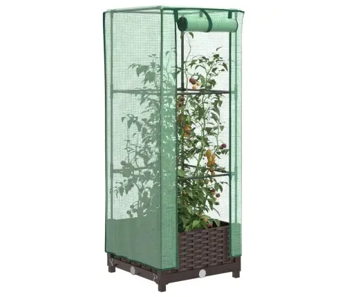 Paaugstināta Puķu Kaste Ar Pārsegu, 40X40X123 Cm Vidaxl