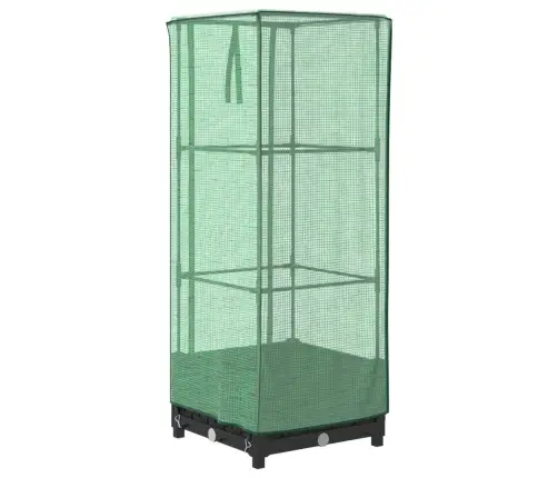 Paaugstināta Puķu Kaste Ar Pārsegu, 40X40X123 Cm Vidaxl