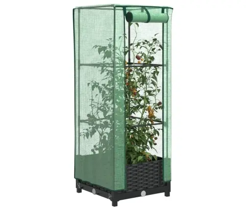 Paaugstināta Puķu Kaste Ar Pārsegu, 40X40X123 Cm Vidaxl