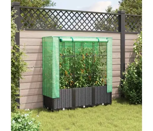 Paaugstināta Puķu Kaste Ar Pārsegu, 120X40X138 Cm Vidaxl