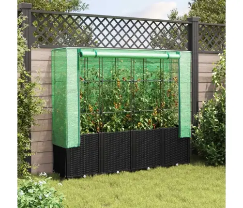 Paaugstināta Puķu Kaste Ar Pārsegu, 160X40X153 Cm Vidaxl