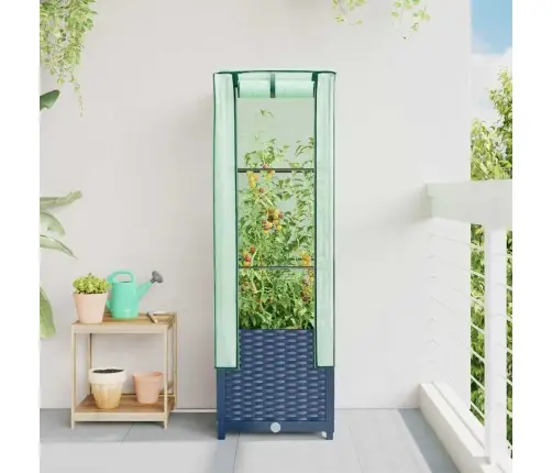 Paaugstināta Puķu Kaste Ar Pārsegu, 40X40X139 Cm Vidaxl