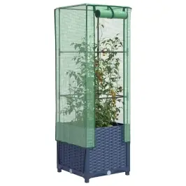 Paaugstināta Puķu Kaste Ar Pārsegu, 40X40X139 Cm Vidaxl