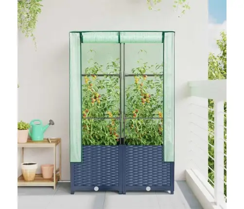 Paaugstināta Puķu Kaste Ar Pārsegu, 80X40X138 Cm Vidaxl