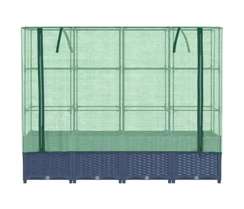 Pakeltas Lysvė Su Šiltnamio Uždanga, Rotango Imitacija, 160X40X138 Cm