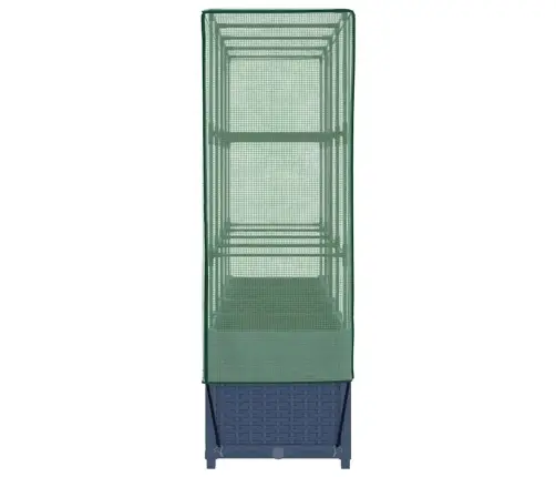 Pakeltas Lysvė Su Šiltnamio Uždanga, Rotango Imitacija, 160X40X138 Cm