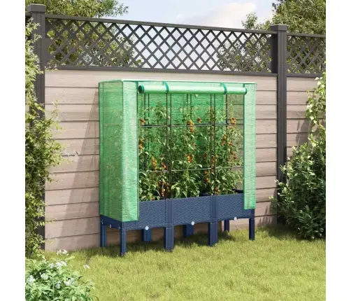 Paaugstināta Puķu Kaste Ar Pārsegu, 120X40X140 Cm Vidaxl