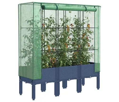 Paaugstināta Puķu Kaste Ar Pārsegu, 120X40X140 Cm Vidaxl