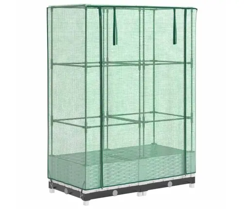 Taimekast Kasvuhoonekattega, Rotangi Välimus, 80 X 40 X 123 Cm