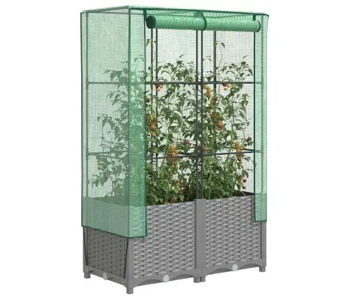 Paaugstināta Puķu Kaste Ar Pārsegu, 80X40X138 Cm Vidaxl