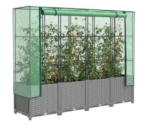 Paaugstināta Puķu Kaste Ar Pārsegu, 160X40X138 Cm Vidaxl