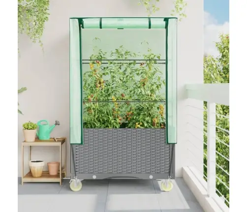 Pakelta Lysvė Su Uždangalu Ir Rateliais, 80X50X182Cm