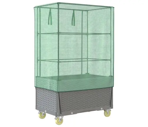 Pakelta Lysvė Su Uždangalu Ir Rateliais, 80X50X182Cm