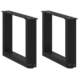 Kohvilaua Jalad U-Kujulised 2 Tk Mustad 30 X (30-31) Cm Terasest