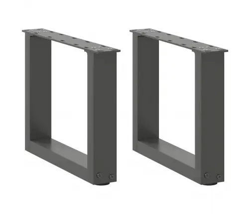 Kafijas Galdiņa Kājas, 2 Gab., U-Veida, Antracīta Krāsā, 30X(30-31) Cm, Tērauds Vidaxl