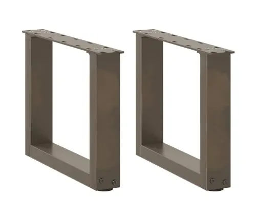 Kafijas Galdiņa Kājas, 2 Gab., U-Veida, Dabīgs Tērauds, 30X(30-31) Cm Vidaxl